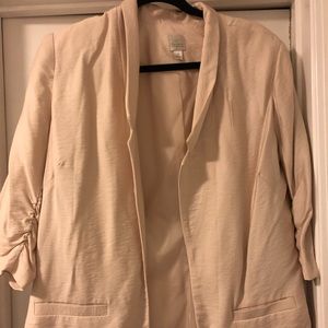 Cream/light Pink casual/soft blazer Size 12